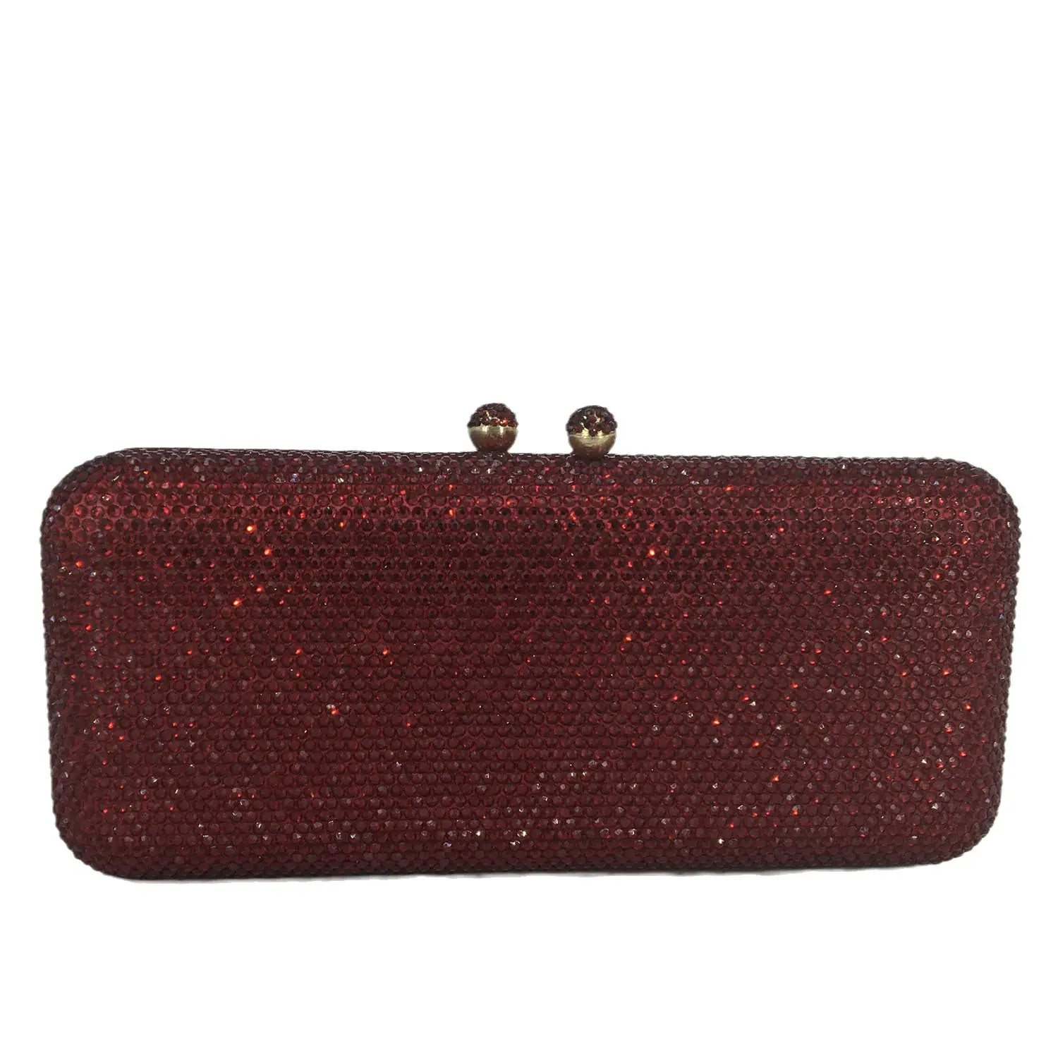 Boutique De FGG Women Brown Crystal Evening Bag Formal Party Dinner Rhinestone Handbags and Purses Bridal Diamond Clutch Purse