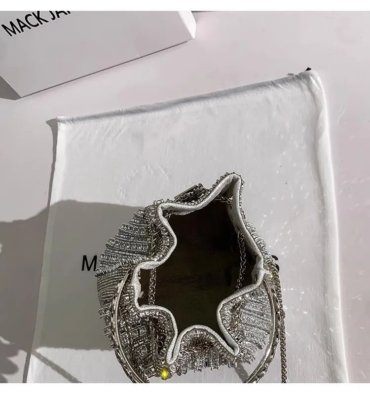 Luxury Designer Women Handbag Glitter Shiny Diamond Clutch Purse Wedding Party Banquet Bag Crystal Rhinestones Evening Bag