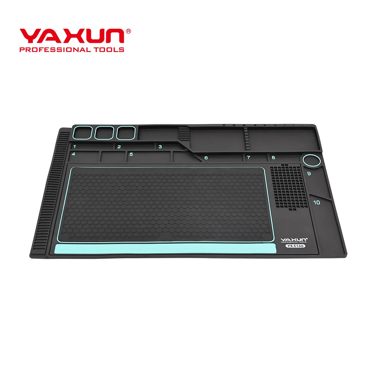 YAXUN YX-S166 Heat Resistant Solder Mat Insulation Phone Repair Mat Screw Silicone Table Mat Set for Work Desk Maintenance Tools