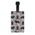 Custom Cavalier King Charles Spaniel Pet Portraits Art Luggage Tag Dog Suitcase Baggage Privacy Cover ID Label