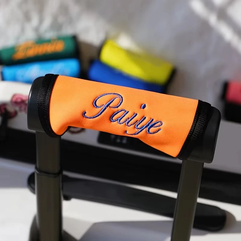 Embroidered name Luggage Handle Wrap For Suitcase Custom Luggage Cover Personalized Velcro Handle Wrap Personalized Holiday Gift