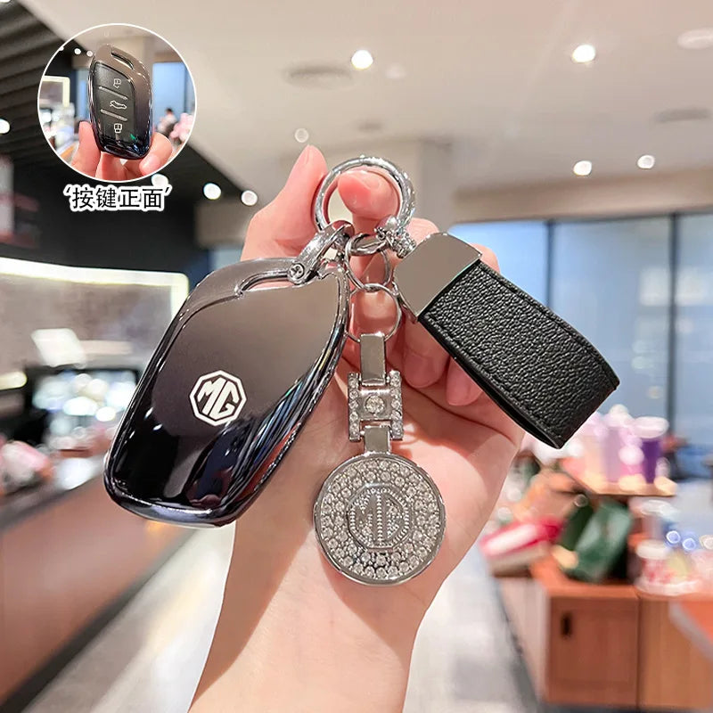 NEW Fahion Soft TPU Car Key Case Cover Shell Fob For MG ZS EV GS GT EZS HS EHS MG3 MG5 MG6 MG7 2019 2020 Styling Accessories
