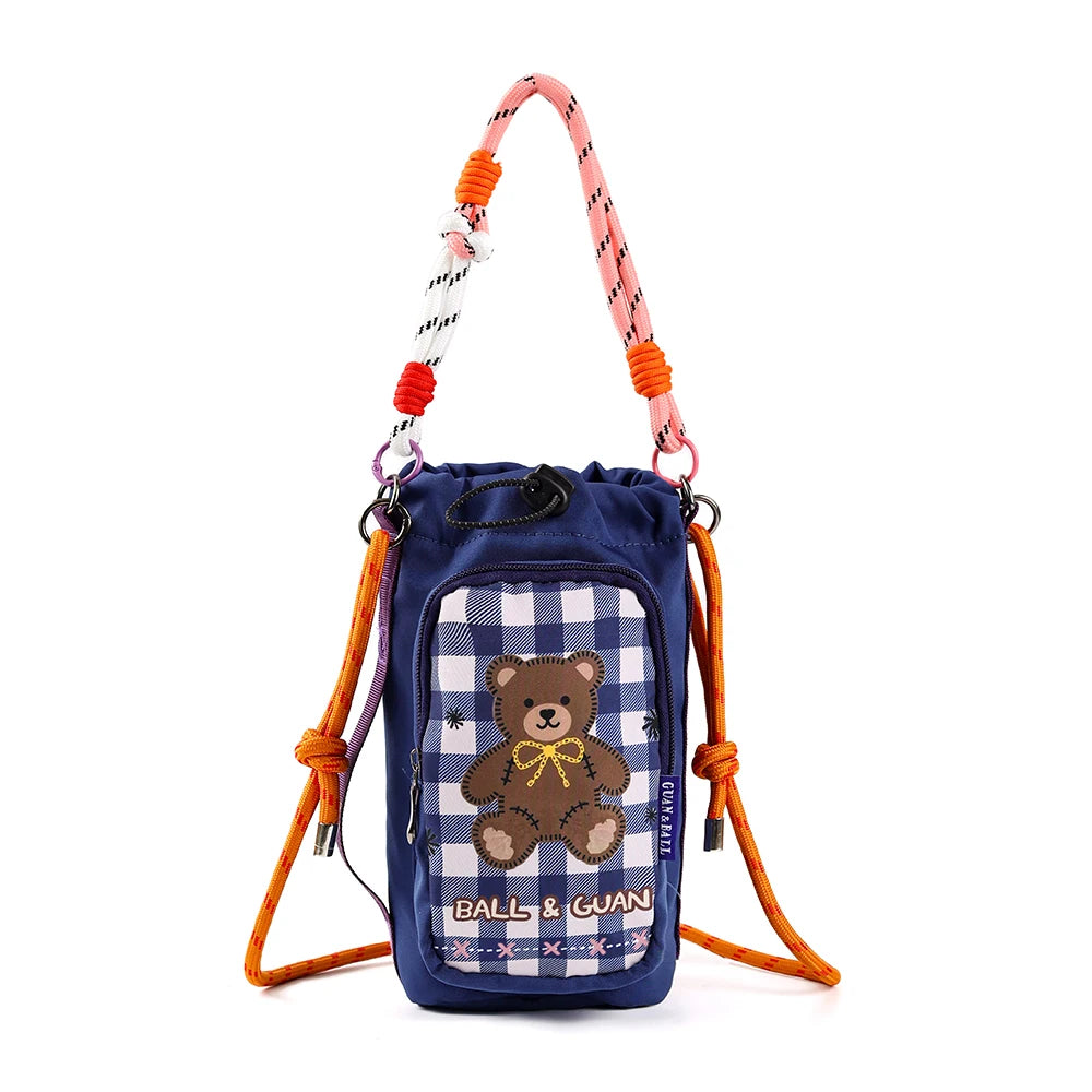 2026 New Illustrator-Designed Dopamine Lightweight Water Bottle Bag Crossbody Bag Outdoor Phone Casual Bag