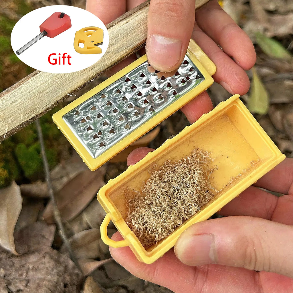 NEW Outdoor Camping Flint Set Fire Equipment Wilderness Survival EDC Tool Pack Pal Tinder Maker with Fire Starter