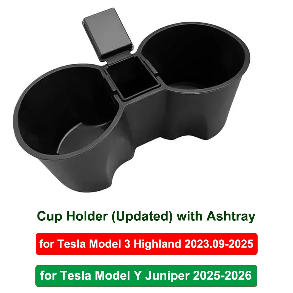 Car Cup Holder for Tesla Model Y L Juniper Center Console Cup Mat TPE Water Bottle Holder Model 3 Highland Standard Accessories