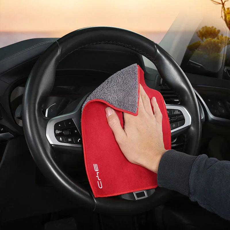 Suede Fleece Microfiber Towel Car Logo Cleaning Rag Cloth For BYD Dolphin Seagull Seal Song Pro Yuan Up EV QIn Han Plus Tang Max
