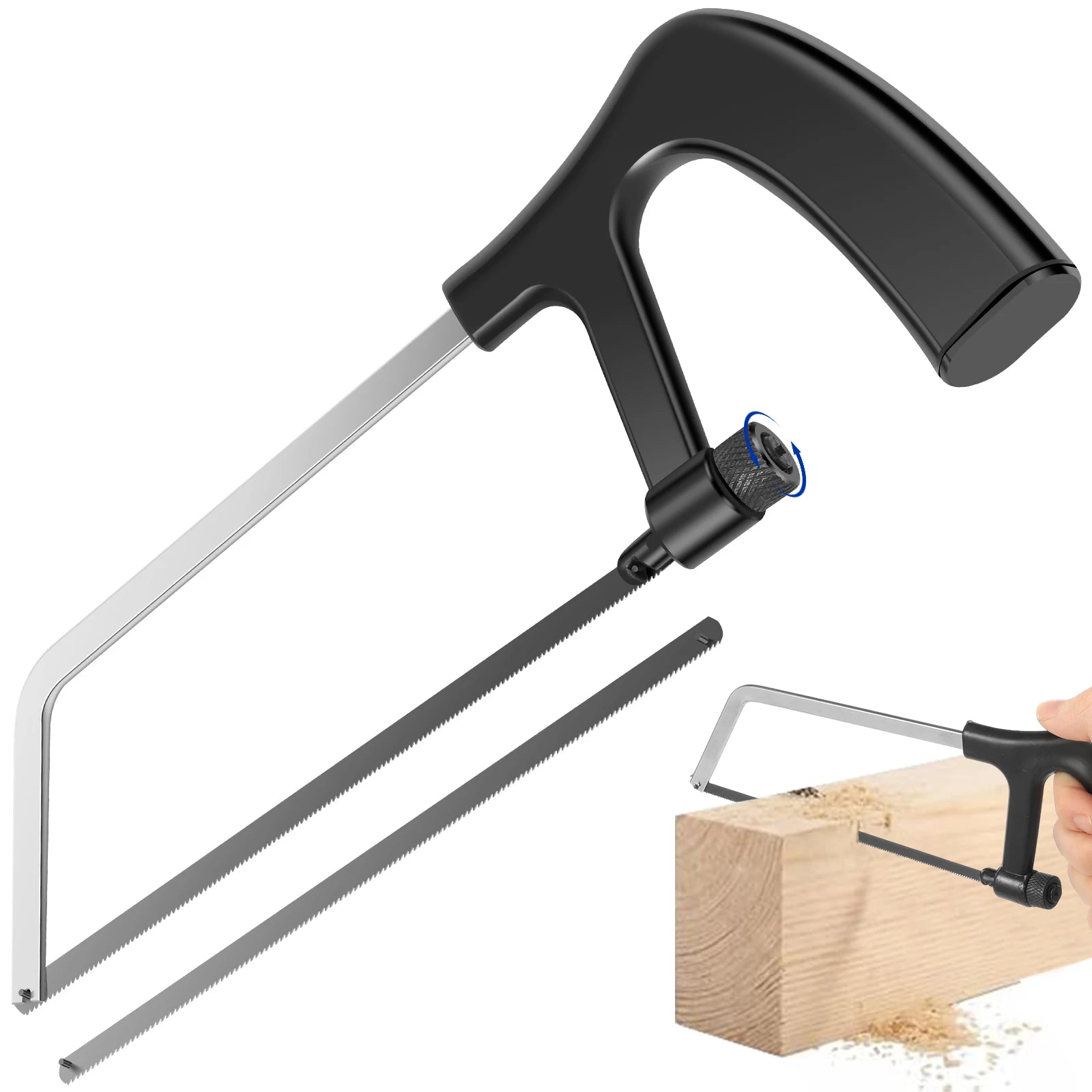 6 Inch Handmade Small Hacksaw Household DIY Small Handheld Saw Blade Iron Mini Saw Bow Hand Holder Woodworking Hand Saw