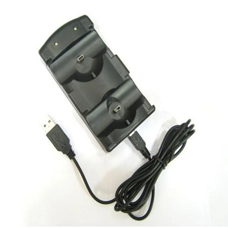 Dual Charging Holder Dock Charger Stand +USB Power Cable Cord for Playstation Dualshock 3 PS3 Gamepad Controller Move Navigation