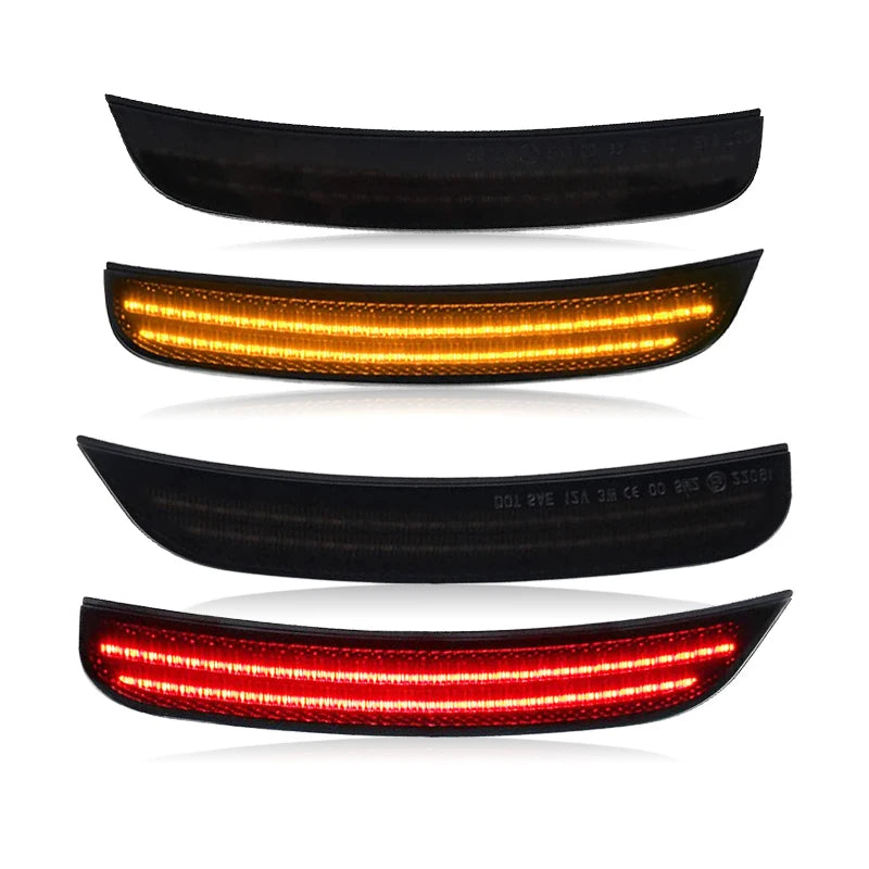 For Chrysler 300 2015-2022 Clear & Smoked Lens LED Side Marker Lamp Amber Front Red Rear Side Fender Reflector Lights