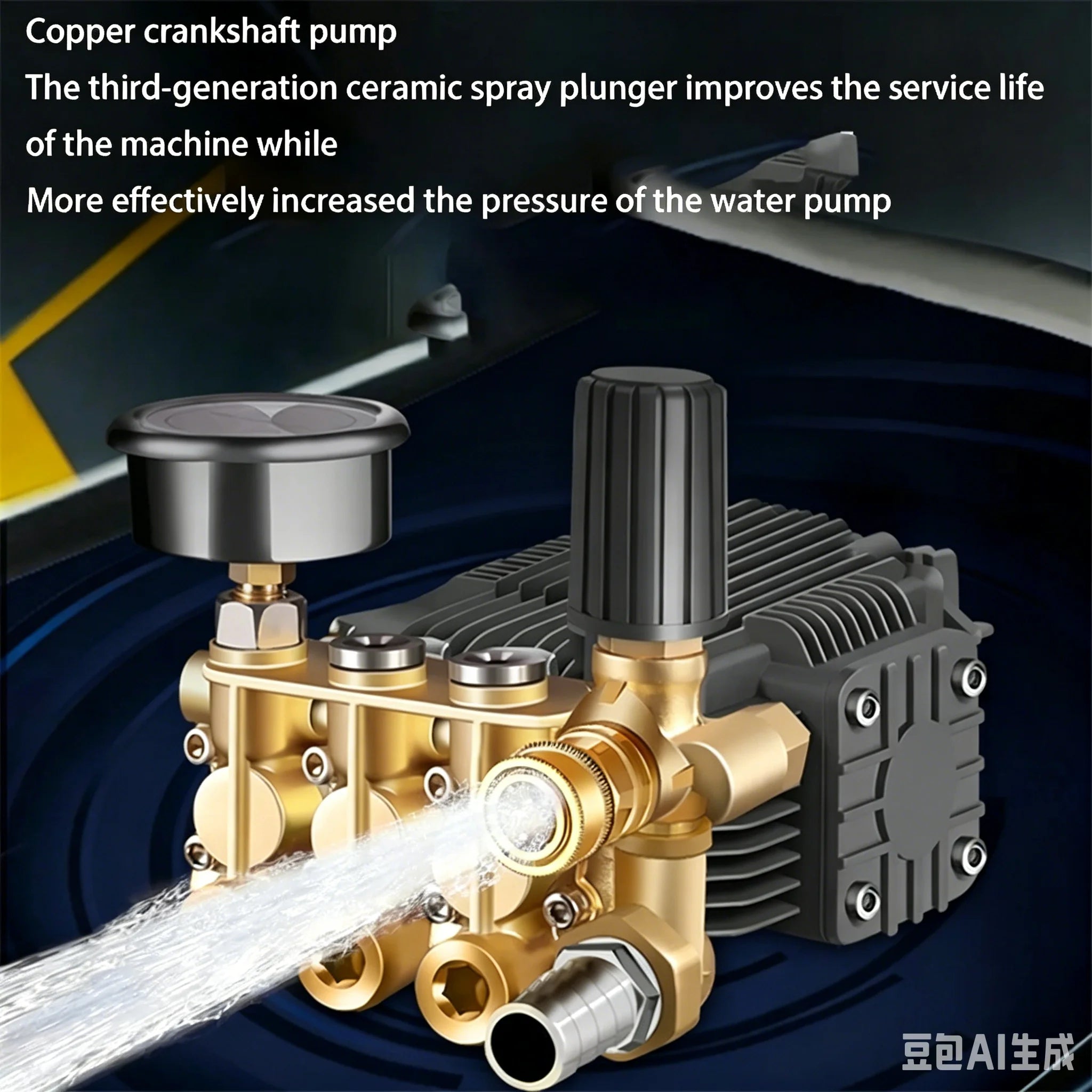 220V High Power High Pressure Water Jet Cleaner, Commercial Pipe Dredging Machine for Car Washing Sewer Drain Unclogging Propert