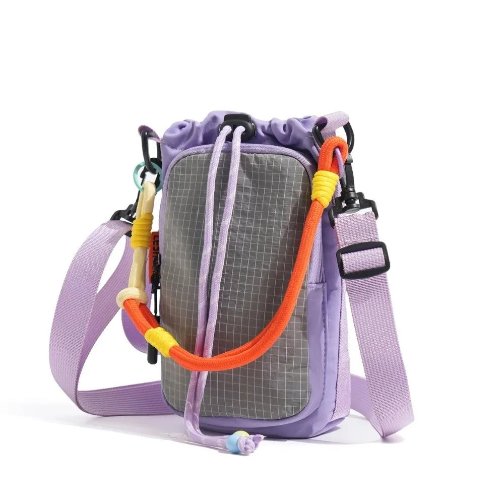 Fashion Simple Water Bottle Bag Colorful Large Capacity Phone Bag Waterproof Portable Crossbody Bag Outdoor Carrying