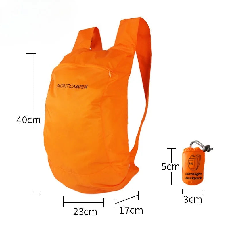 16L Ultralight Foldable Backpack 20D Nylon Water‑Repellent Packable Daypack,Portable Outdoor Backpack for Hiking Travel Camping
