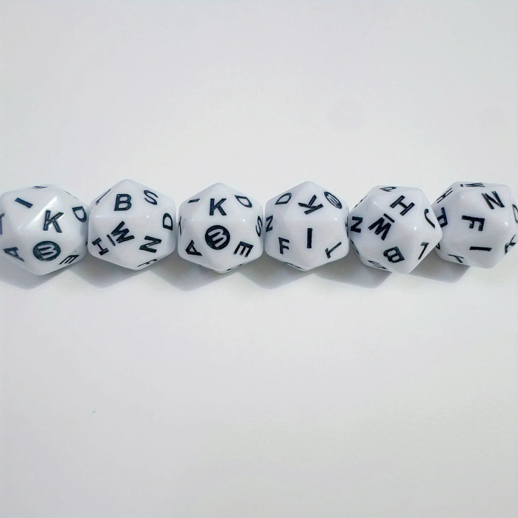 10 PCS/Set 20-sided dice with English letters
