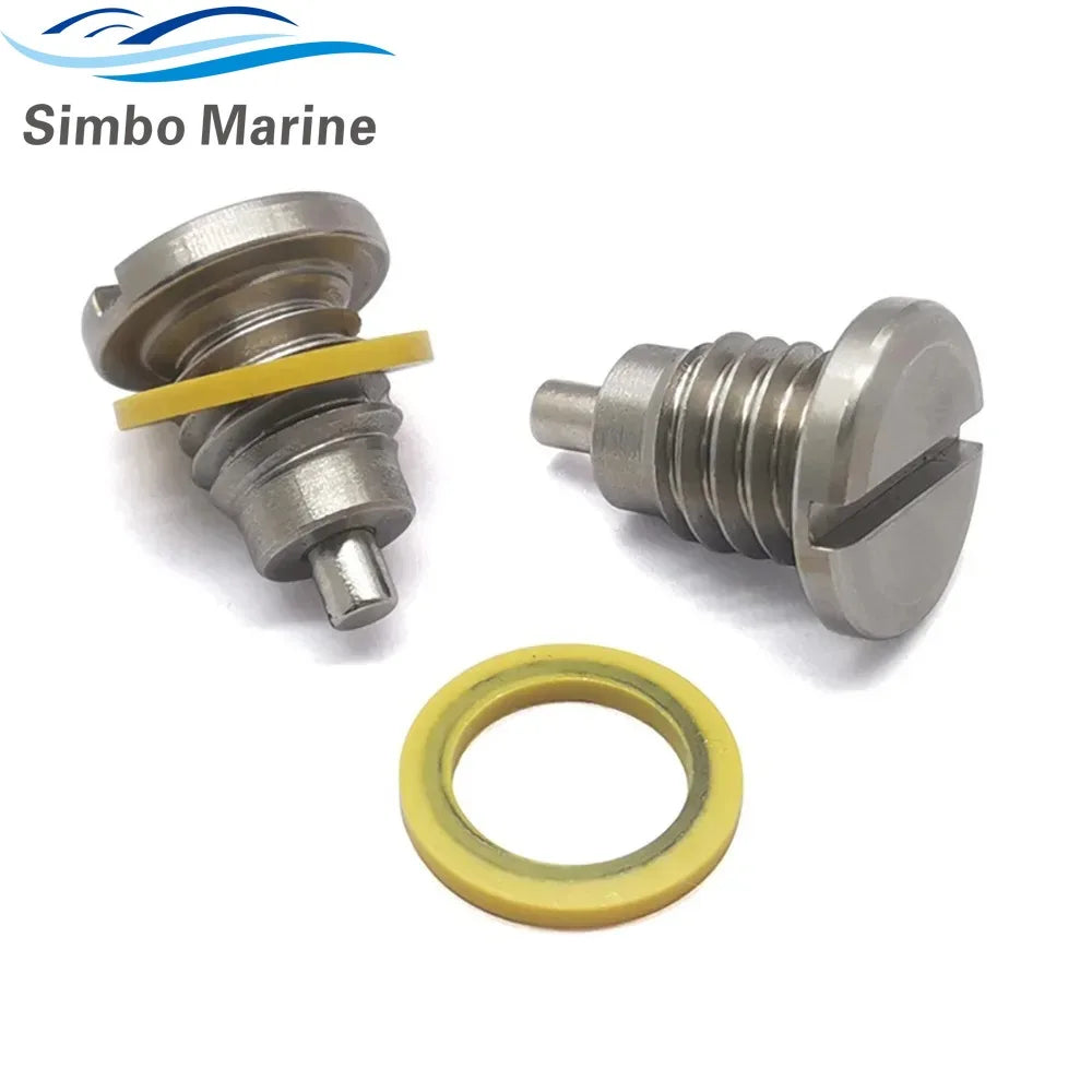 2 Pcs Magnetic Drain Screw and Gasket Set For Mercruiser Stern Drive Alpha Gen 1 2 R MR TR TRS 22-8M0058389 22-67892A06