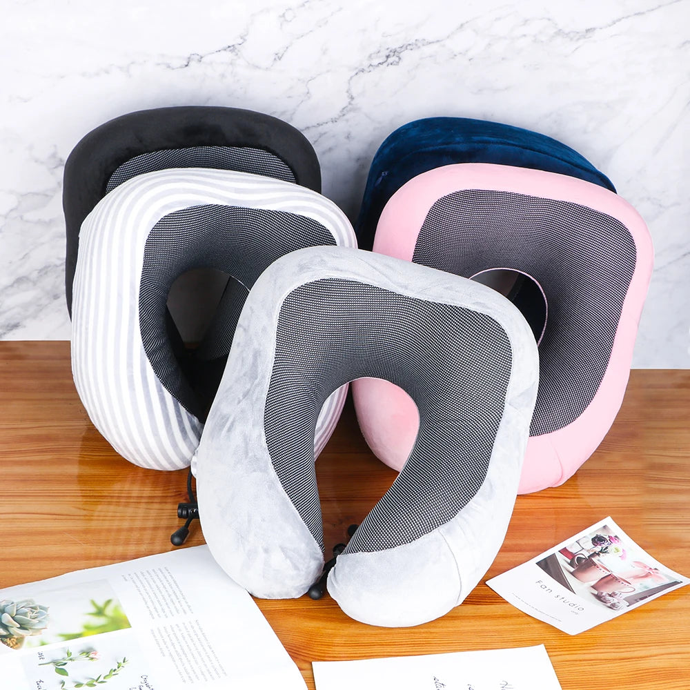 Neck Cushion Neck Cervical Airplane Pillow Memory Foam Soft Travel Pillow U Shaped Travel Healthcare