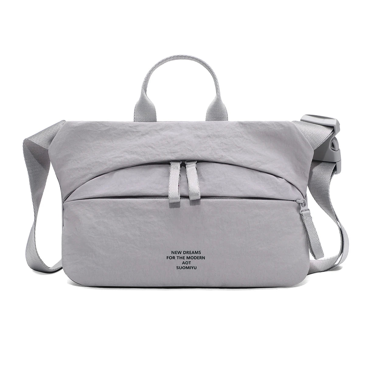 Fashionable women's nylon crossbody bag, niche chic backpack, casual large capacity chest bag, shoulder bag