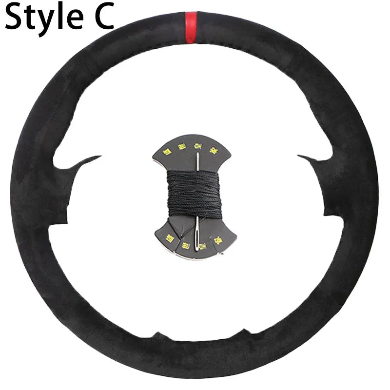 Soft Car Steering Wheel Cover For Fiat Bravo Doblo Opel Combo Grande Punto Linea Qubo Vauxhall Non-Slip Steering Wheel Protector