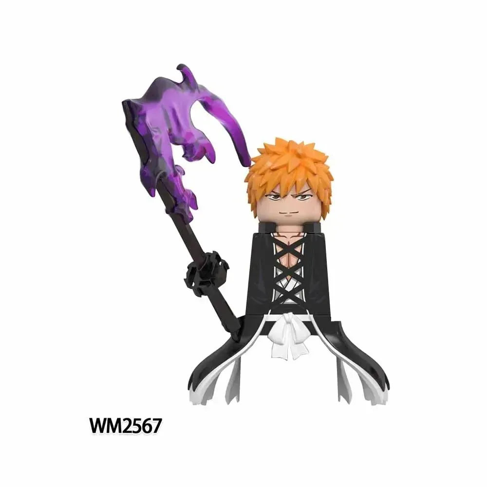 Blind Box KDL816 KDL824 Building Blocks Mini Model Figures Anime Bleach Kurosaki Ichigo Kuchiki Rukia Cartoon Christmas Gift Toy