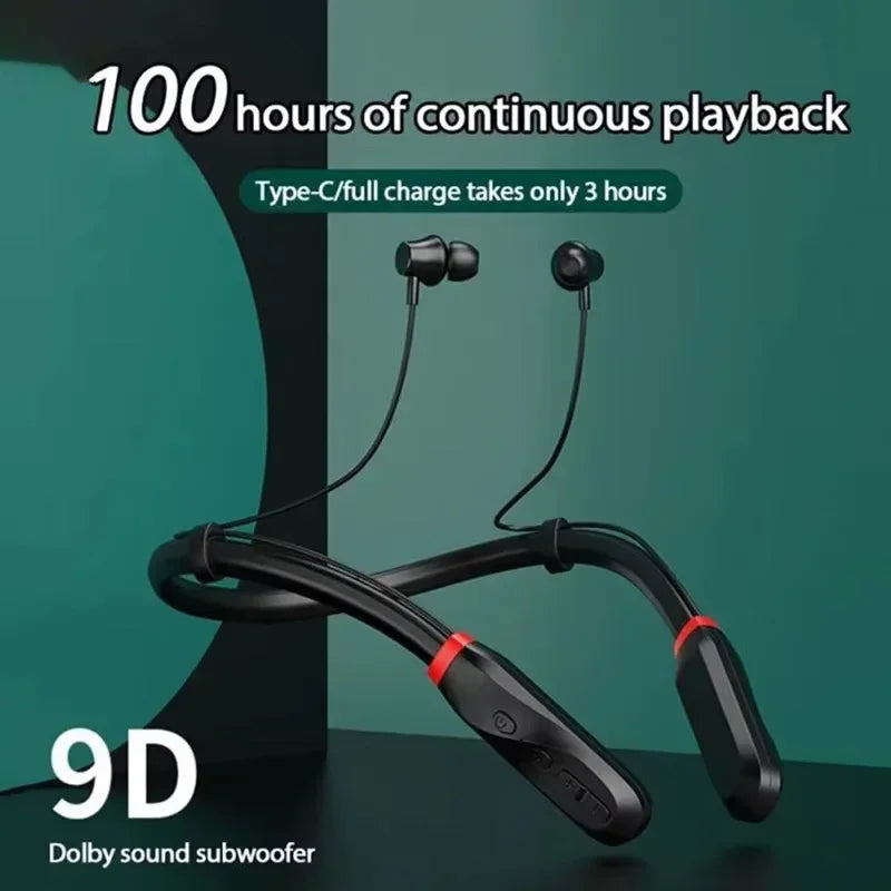 Neckband Bluetooth Headphones Wireless Earphones 9D Sound Sport Game Headset Waterproof Tws Earbuds Mic For Phone New