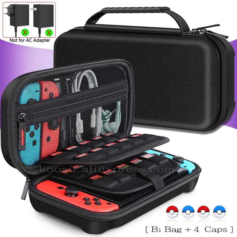 Nintend Switch Large Storage Bag SwitchOLED Portable Carrying Case Anti-Scratch Oxford Cloth Travel Bag for Nintendo Switch OLED