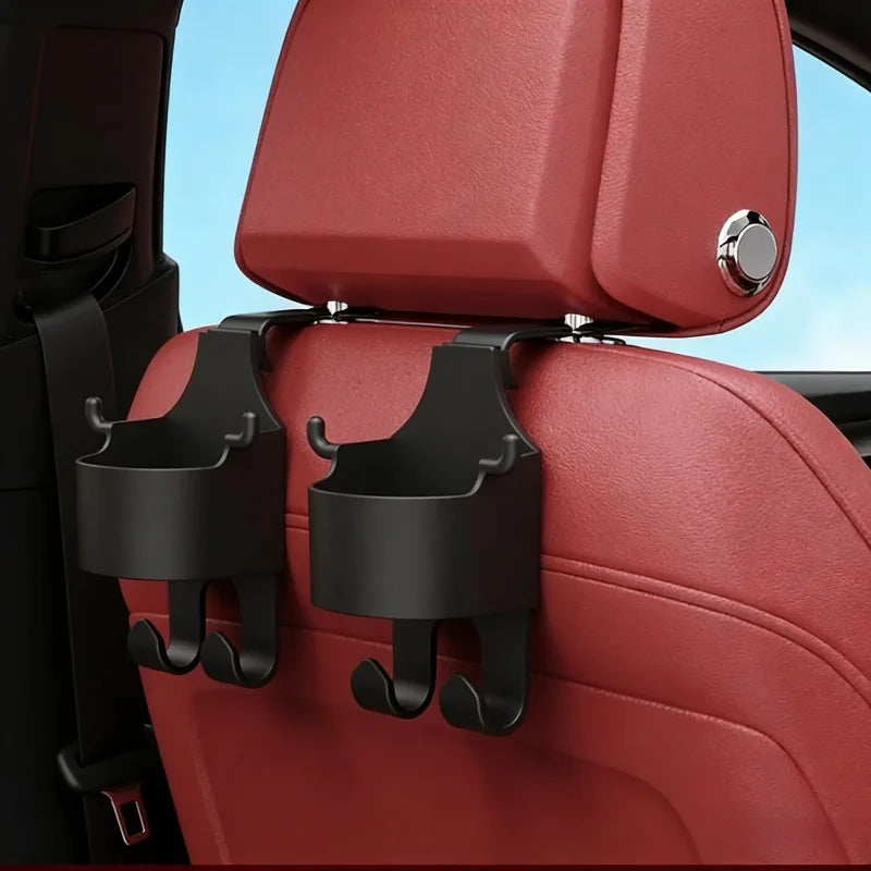 1/2Car Seat Back Storage with Hook and Cup HolderPPMaterial multifunctional drink phone holder in-car storage accessory
