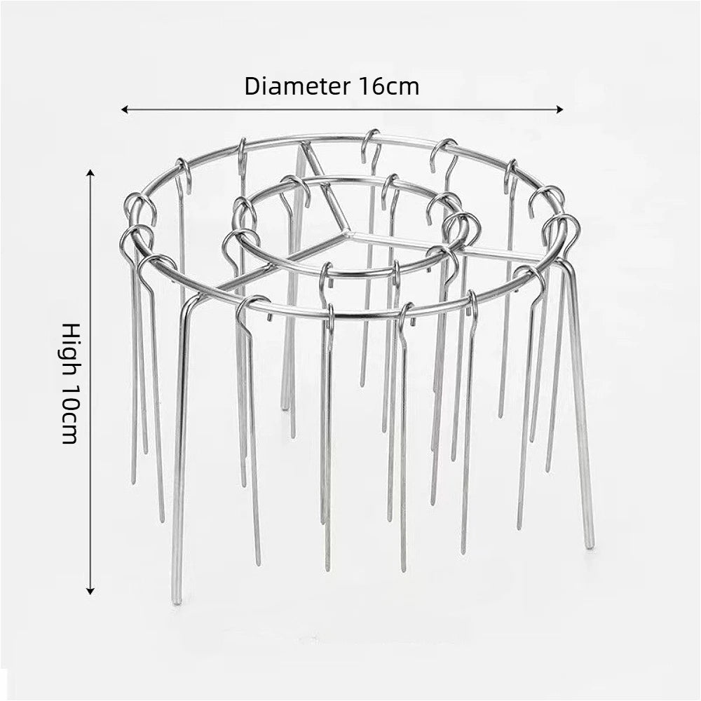 Detachable Vertical Grill Skewer Holder Stainless Steel Support Frame Suitable for 12/24 Barbecue Skewers for Air Fryers Use