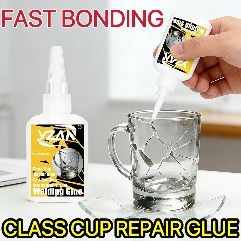 Glass Glue Clear Waterproof Strong Crack Repair Adhesive for Drinking Cup Wine Glass Mug Vase Glassware DIY Glass Craft Ornament