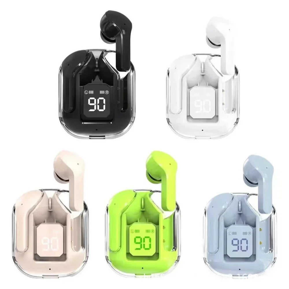 True Wireless Bluetooth Headset Transparent Design with LED Digital Display Stereo Sound TWS Earphones for Sports Working-Air 31
