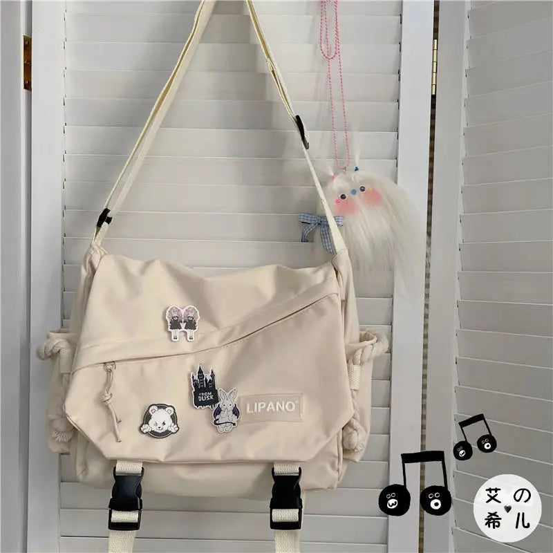Popular Shoulder Bag Large Capacity Crossbody Bag Retro Workwear Postman Bags for Girls Nylon Handbags Fashion Casual