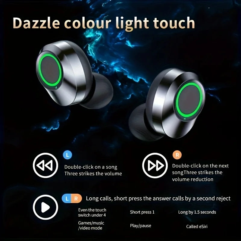 YD03 Wireless Bluetooth Earphones Headphones With Charging Bin Display Touch Control Earbuds for Muisc Outdoor Sport Headset