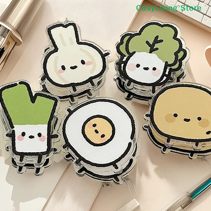1Pair Cute INS Animated Fruit Sealing Clip Note Clip Cartoon Decoration Gift Acrylic Clip Office Accessories