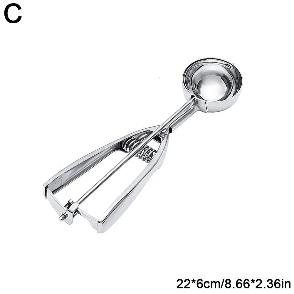 Ice Cream Scoop, 1/3PCS Cookie Scoops For Baking Stainless Steel Ice Cream Scooper With Trigger Release For Portion Control