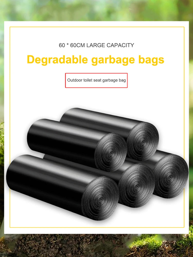 1 Roll 12pcs Camping Toilet Garbage Bag Disposable Biodegradable Garbage Bags Environmentally Friendly Camping Travel Supplies