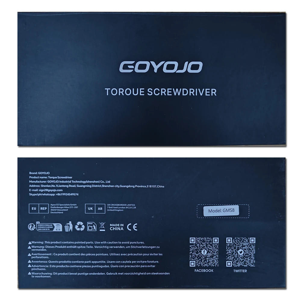 Digital Torque Screwdriver 7.08-70.8 in-lbs, 1/4" Adjustable Torque Wrench Screwdriver Set with Magnetic Bits for Gunsmithing