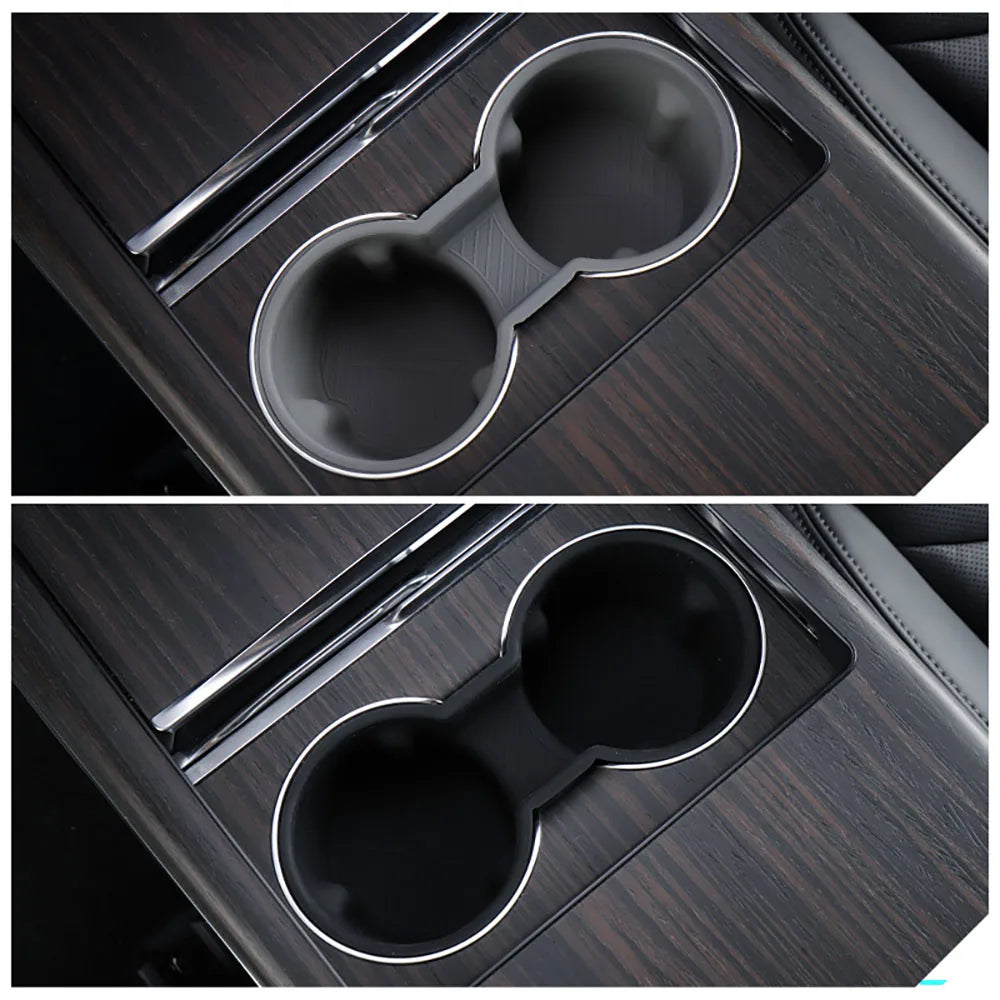 Water Cup Holder For Tesla Model X 2023 - 2026 Model S Central Control Drinks Holder Rear Seat Water Cup Cover Accessories