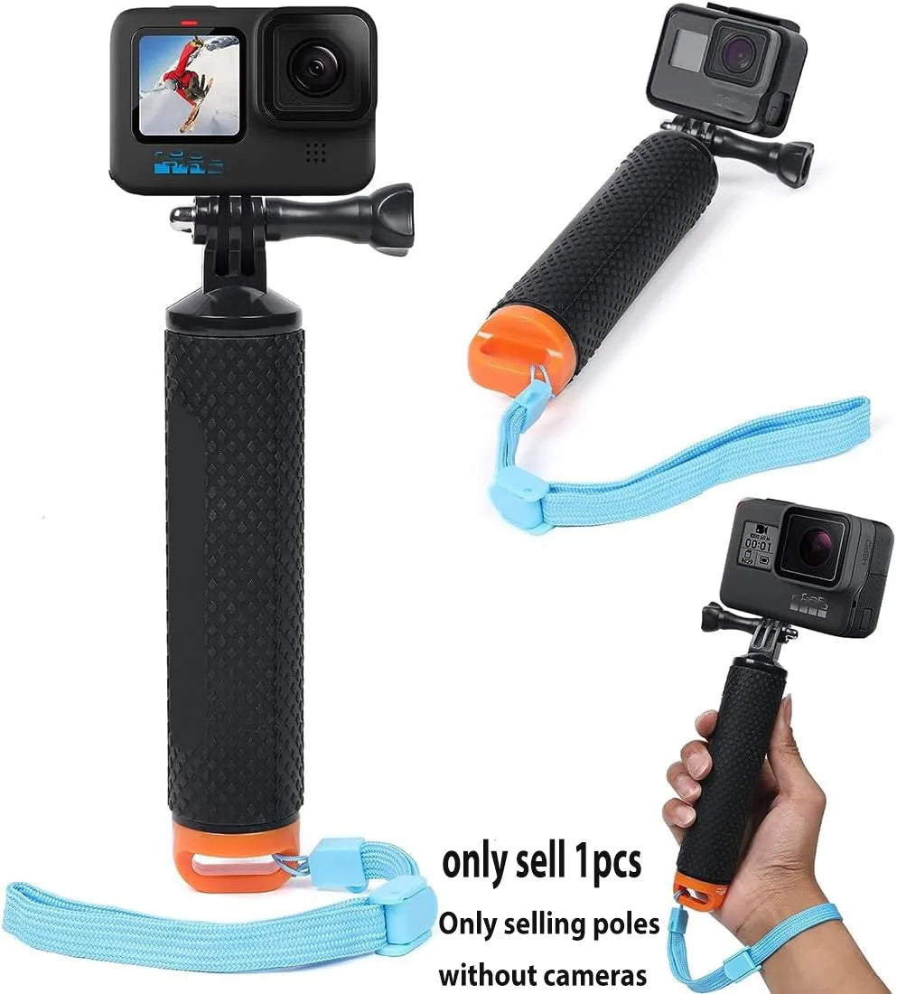 Waterproof Handheld Underwater Sport Selfie Stick Monopod Pole Floating Hand Grip Diving Handle Tripod Mount for HD Geekpro