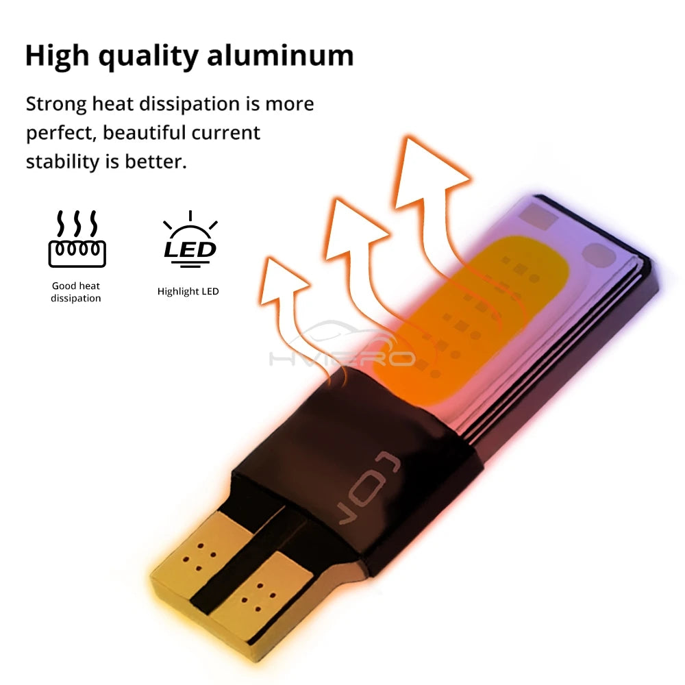 2/4/10/20pcs Car Led Light W5W 194 12V Canbus Auto T10 COB Accessories Interior Bulb Backup Brake Parking Turn Signal Trunk Lamp
