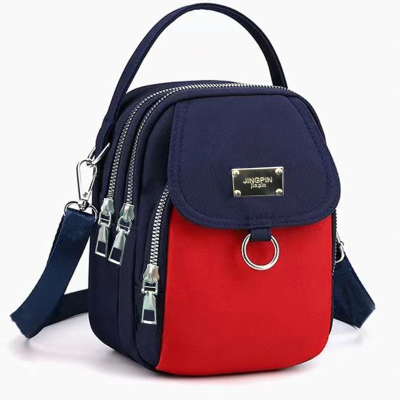 Neutral Style Shoulder Bag for Men and Women, Suitable for Travel and Photography It Is a Cross-Body Bag Made of Oxford Fabric.
