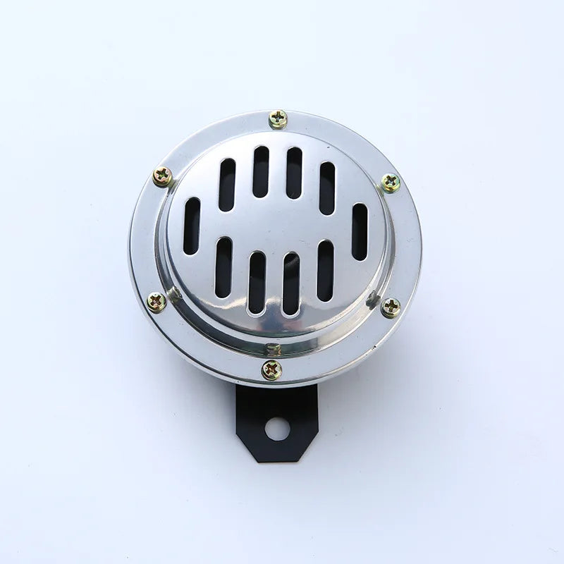 1PC Universal Classic 12v Motorcycle Horn Chrome Slit Durable Motorbike Horn 110db 100mm Chrome Plating Loud Motorcycle Horn