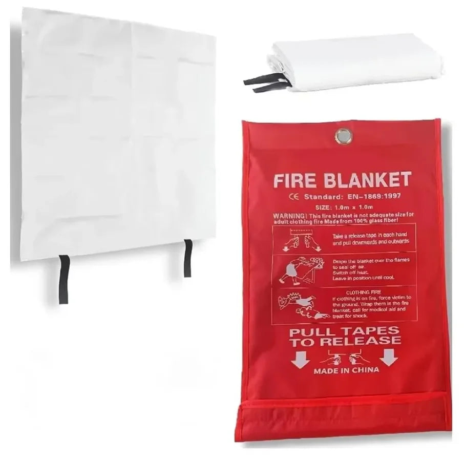 Fire Blanket Fiberglass Fire Emergency Blanket Suppression Blanket Flame Retardant Blanket Emergency Survival Safety Cover