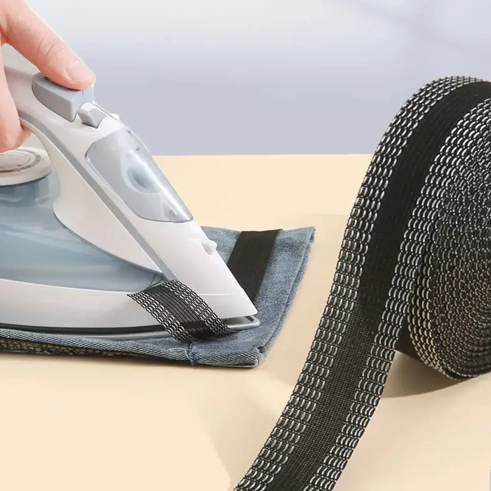 2pcs Hem Tape Hemming Tapes Hem Adhesive Tapes Iron on Pants Shortening Tape Iron Hem Tape for Pants Clothes Jean Trouser Skirt