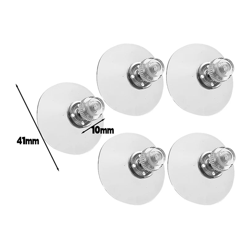 25/32/41/50mm Transparent Suction Cup Hook with Screws Self Adhesive Mushroom Head Sucker Pads Hooks Waterproof Wall Holders