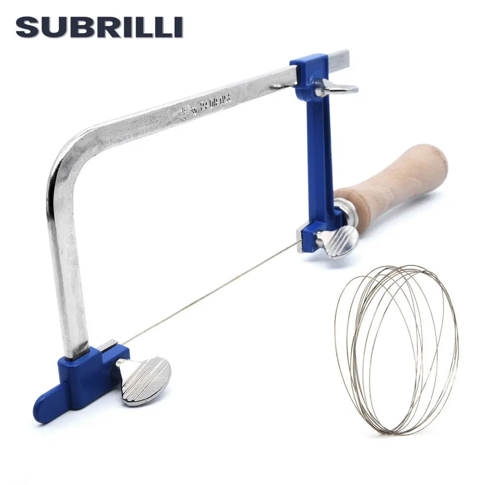 SUBRILLI Adjustable Saw Coping Frame with Diamond Wire Saw U Shape Hand Saw Bow For Wood Working DIY Cutting Tool Metal Hand Saw