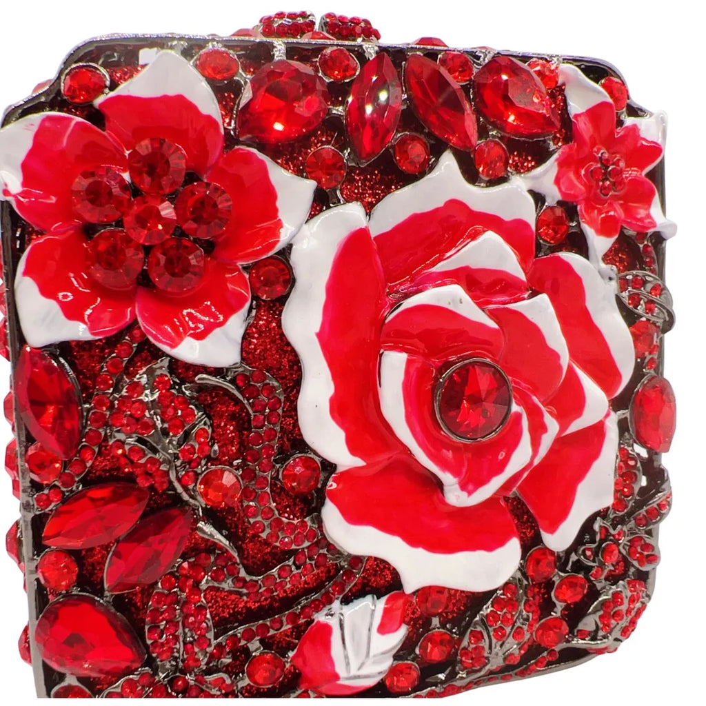 Crystal Bag Diamond Light Luxury Oil Drop Rose Dinner Banquet Party Annual Meeting Handbag Girl