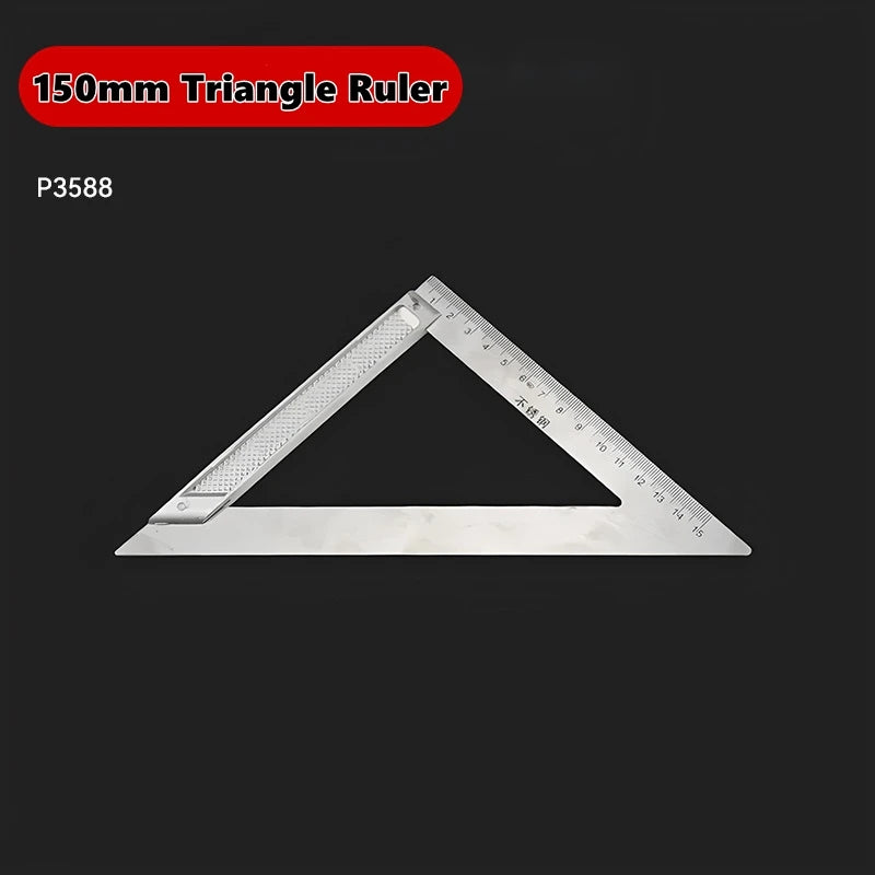 300/500mm Aluminum Alloy Square Ruler Right Angle 90° Turning Ruler Woodworking Ruler Steel Turning Ruler Measuring Tools Gauge
