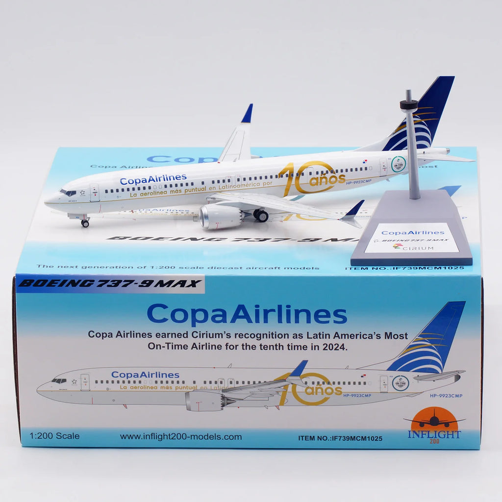 IF739MCM1025 Alloy Collectible Plane Gift INFLIGHT 1:200 Copa Airlines Boeing B737-9 MAX Diecast Aircraft Jet Model HP-9923CMP