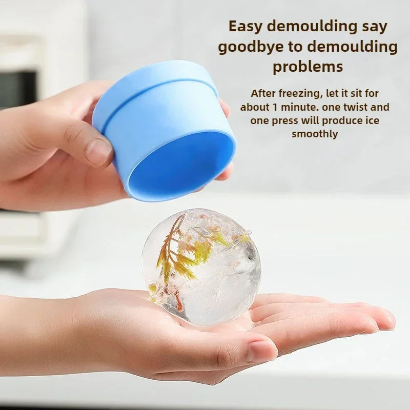 2025 NEW Cavity Whisky Silicone Ice Ball Maker Reusable Ice Cube Tray for Bar Home Ice Cube Mould with Lid