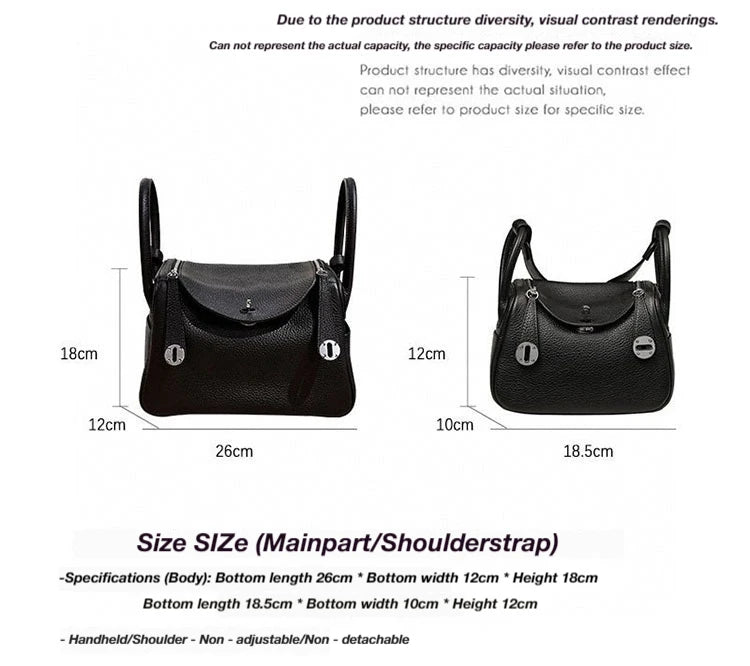 Women's Handbag 2026 New Style Top Layer Cowhide Leather Lundy Mini Doctor Bag Genuine Leather Handbag Single Shoulder Crossb