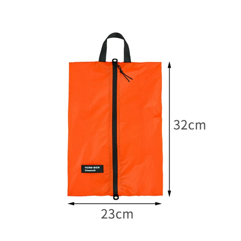 Silicone-coated Luggage Storage Bag Multifunctional Ultra-lightweight Travel Organizer Bag High-Capacity Yellow Orange