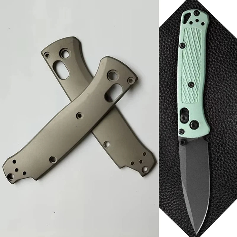 Custom Knife Titanium Handle Scales Patches For Benchmade Mini Bugout 533 Knives Grip Replace Part Accessories